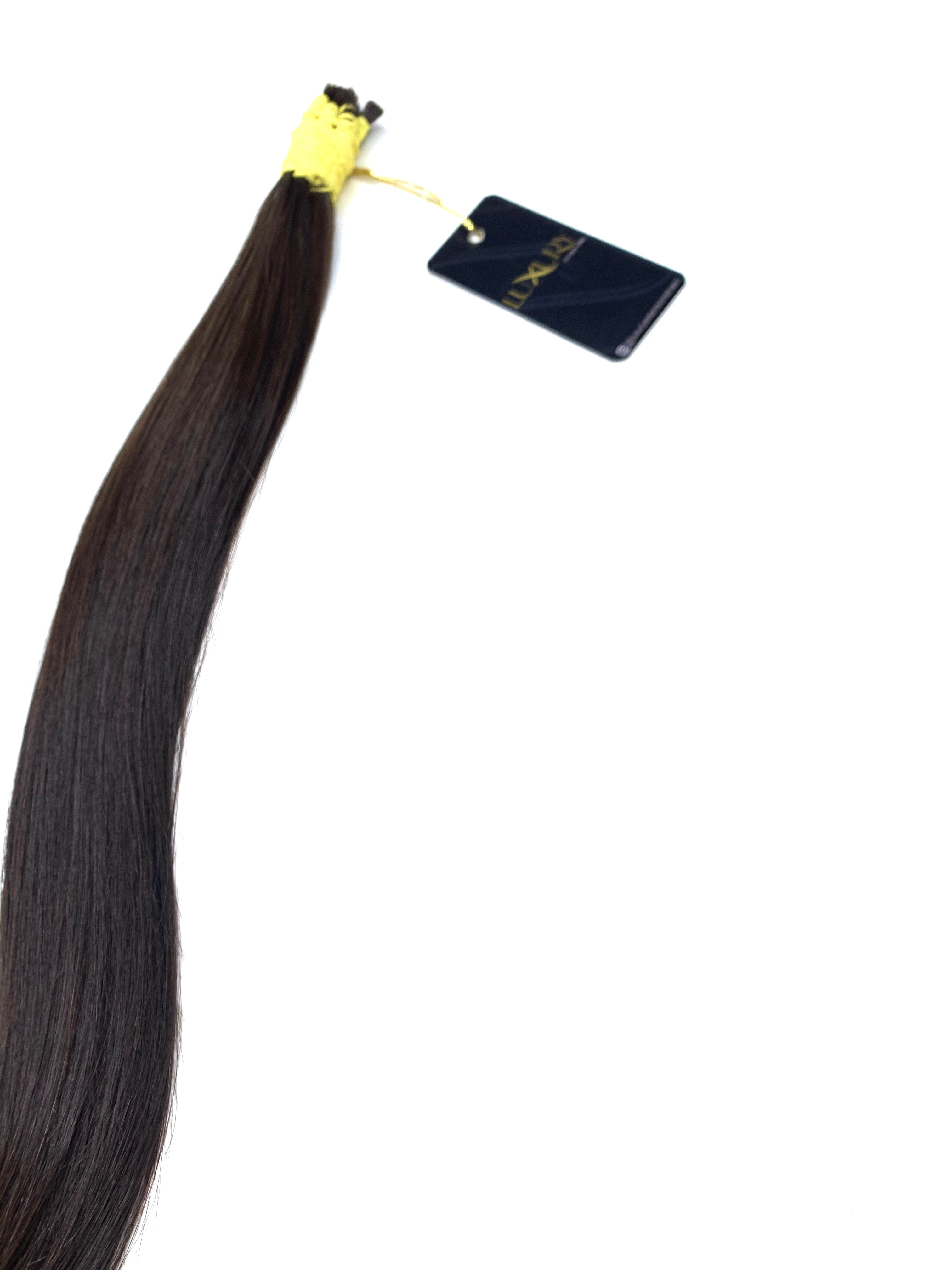 CABELO HUMANO BRASILEIRO DO SUL CASTANHO ESCURO 40 CM 80 GRAMAS - Luxury Extensions Brasil