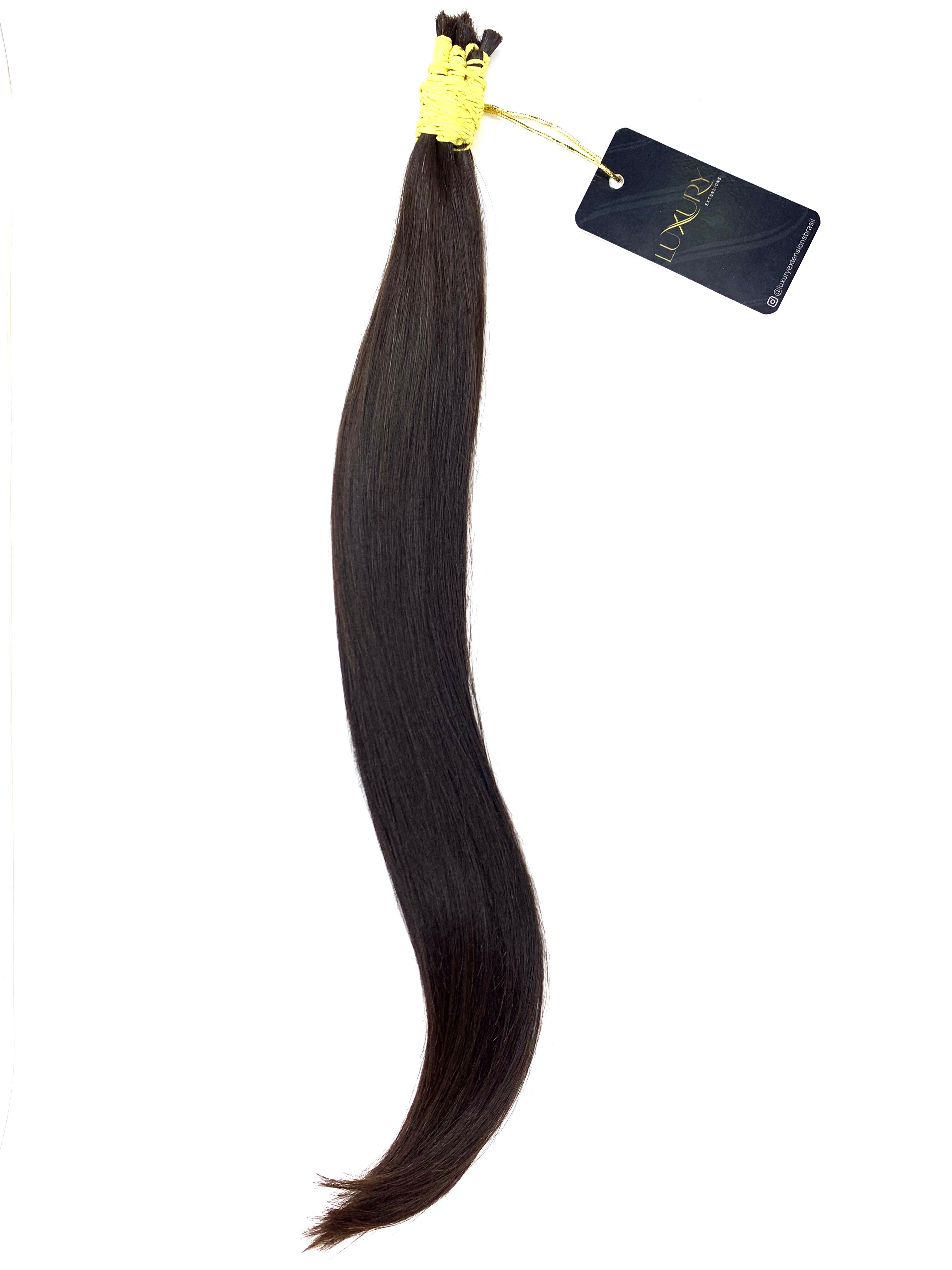 CABELO DO SUL CASTANHO ESCURO 50/55 CM 50 GRAMAS - Luxury Extensions Brasil